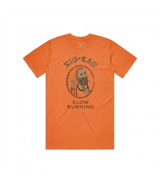 Zig-Zag Distressed Classic T-Shirt - Orange